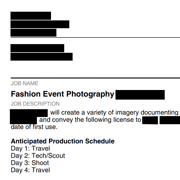 Pricing & Negotiating: Event Photos for a Luxury Fashion Brand